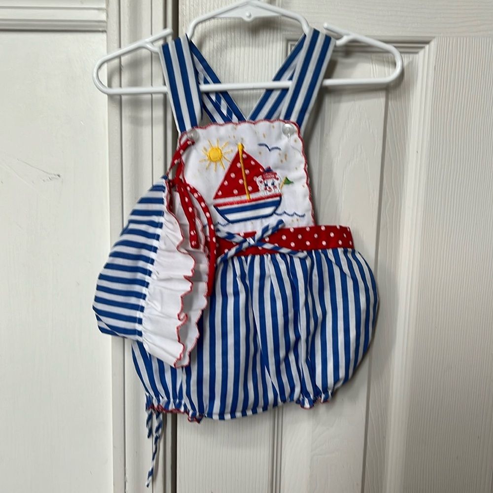 Cute little summer outfit by Cradle Togs size 0-6 months.